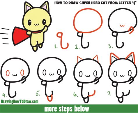 how to draw a cute cat|easy to draw cute cat.